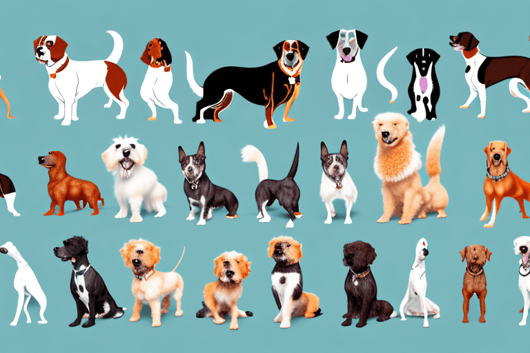 Several different distinctive dog breeds