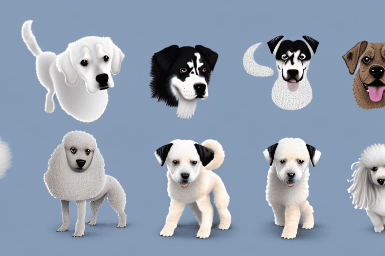 Several different breeds of dogs