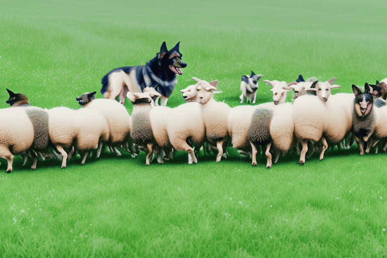 Several distinct breeds of herding dogs