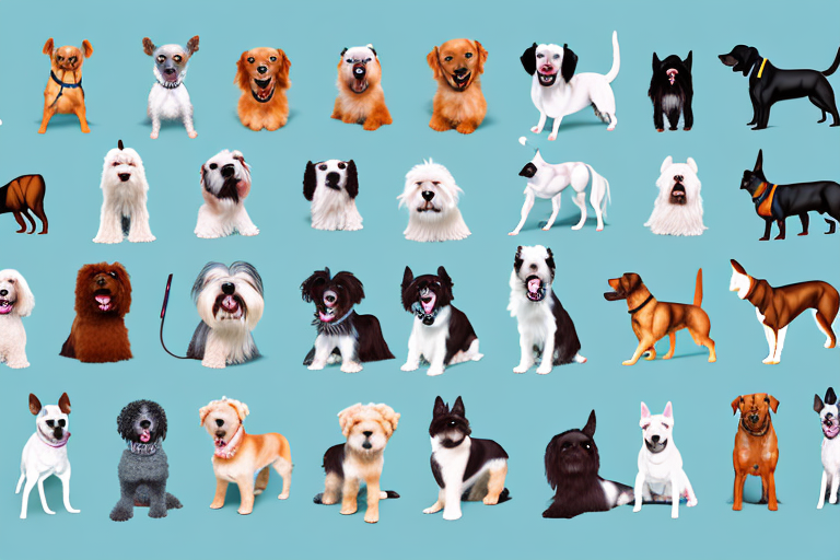 Ten different dog breeds