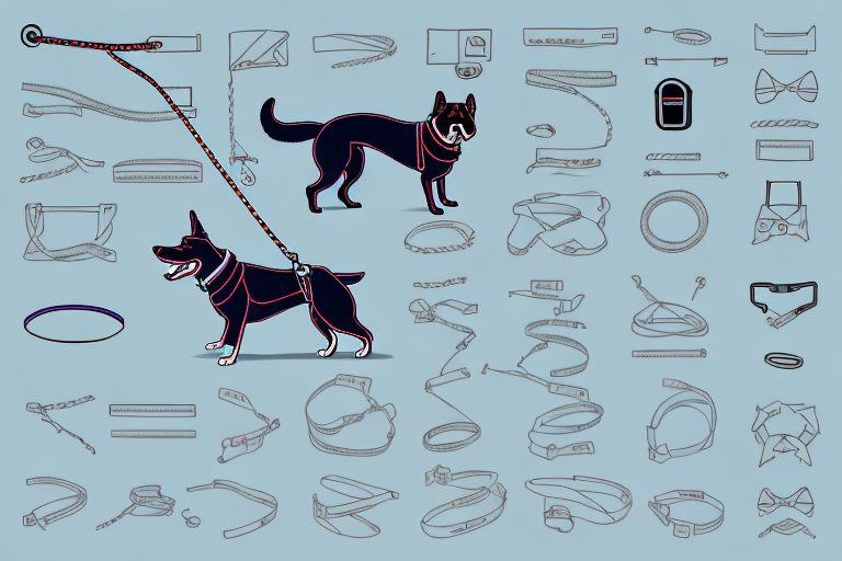 Various types of dog leashes