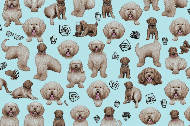 Several different types of doodle dogs