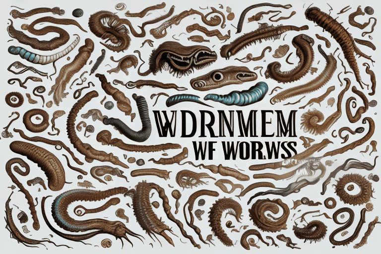 Several different types of worms