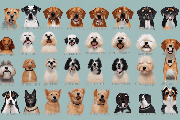 A variety of different dog breeds