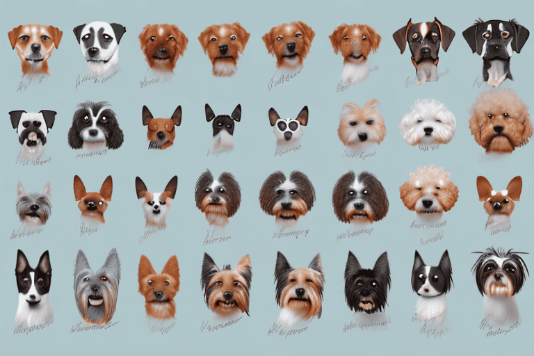 A variety of different dog breeds