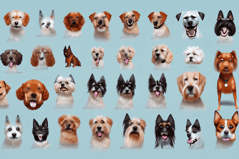 A variety of different dog breeds