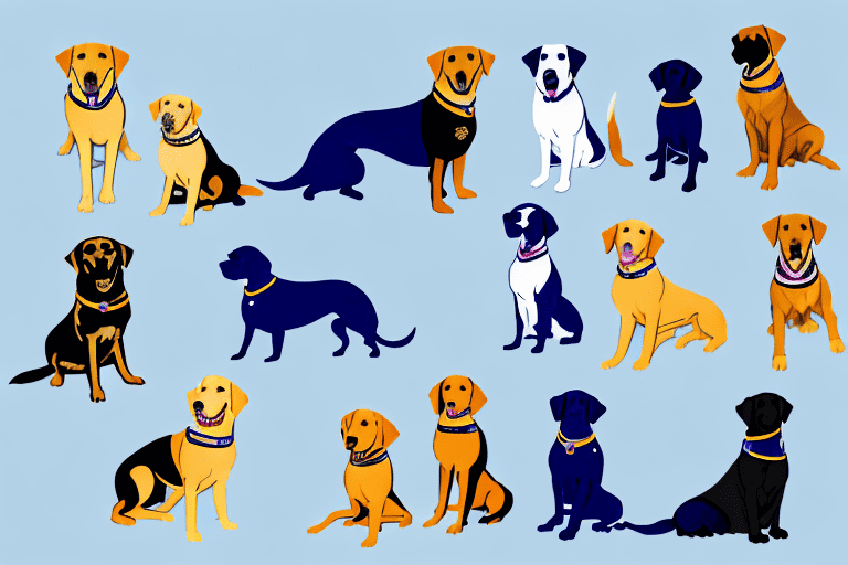 Several different types of service dogs