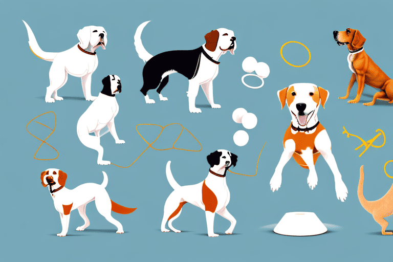 Several different breeds of dogs