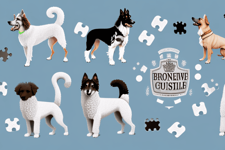 Several different breeds of dogs