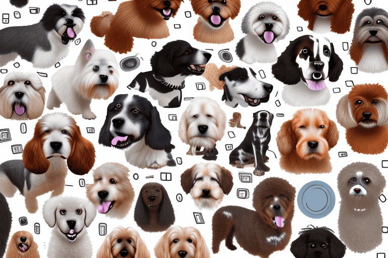 Several different breeds of dogs