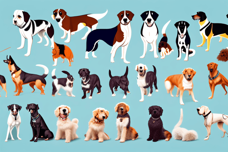 Different breeds of dogs