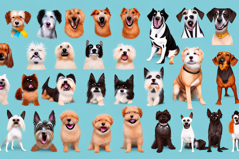 Ten different dog breeds