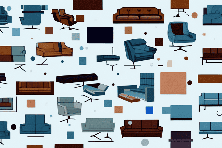 A variety of couches with different fabrics