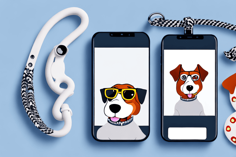 A smartphone displaying an app with various cartoon dog breeds