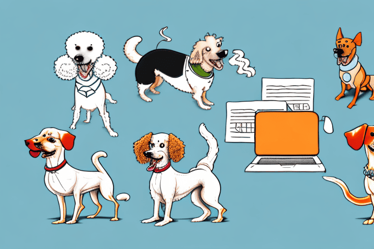 Various cartoon-style dogs representing different personalities and traits