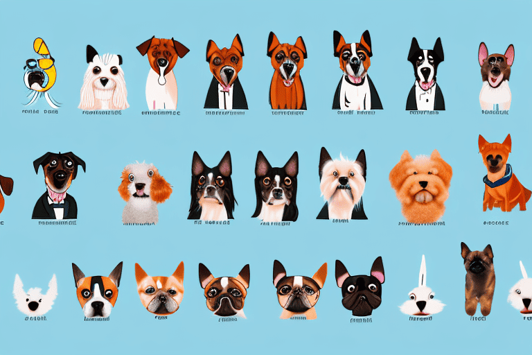 Various popular dog breeds