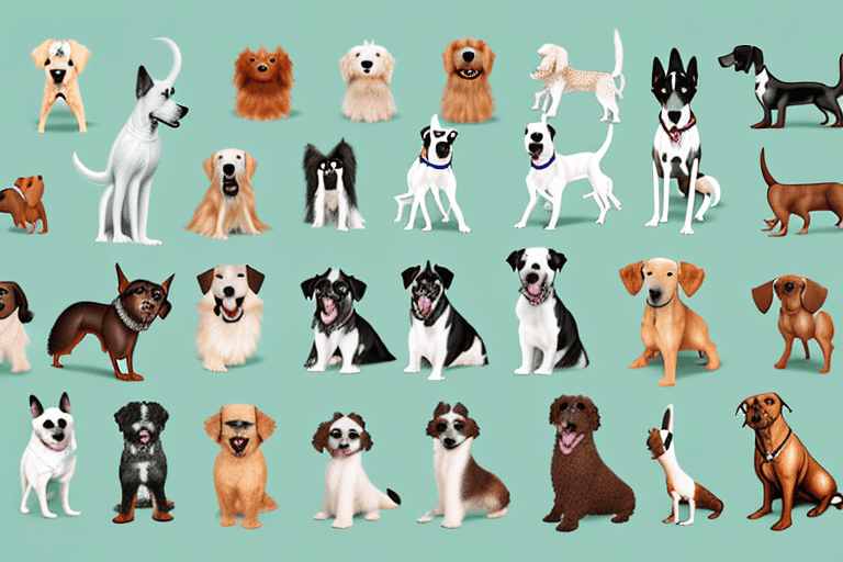 Various types of dogs from different breeds