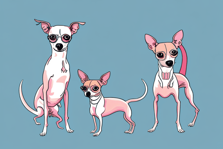 An italian greyhound and a chihuahua