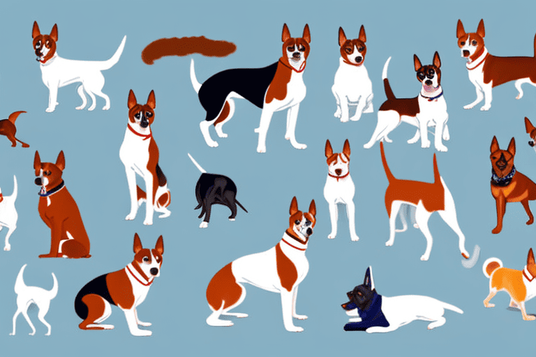 A variety of different dog breeds