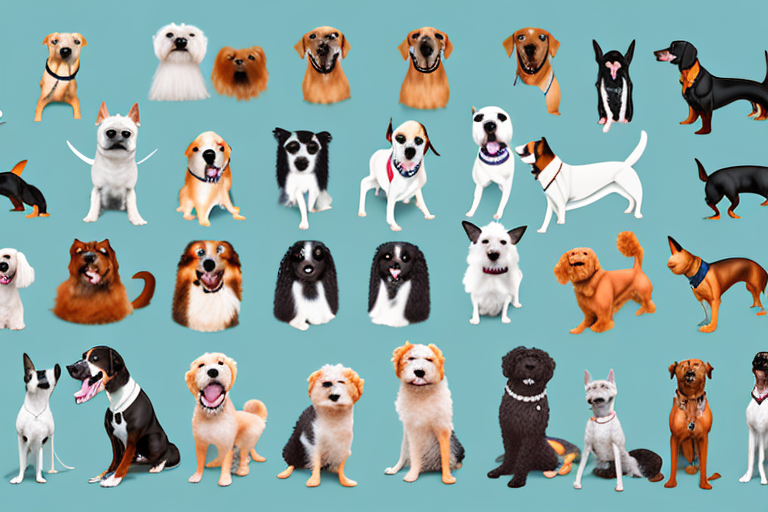 Several different types of dog breeds