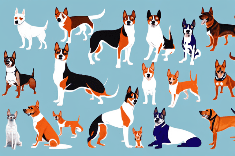 A variety of different dog breeds