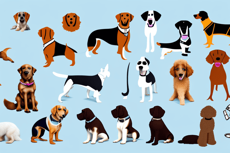 Various types of dogs