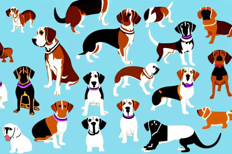 Various types of dogs displaying different personalities