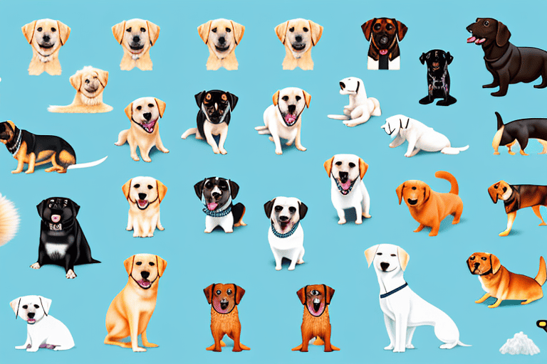 A variety of different dog breeds