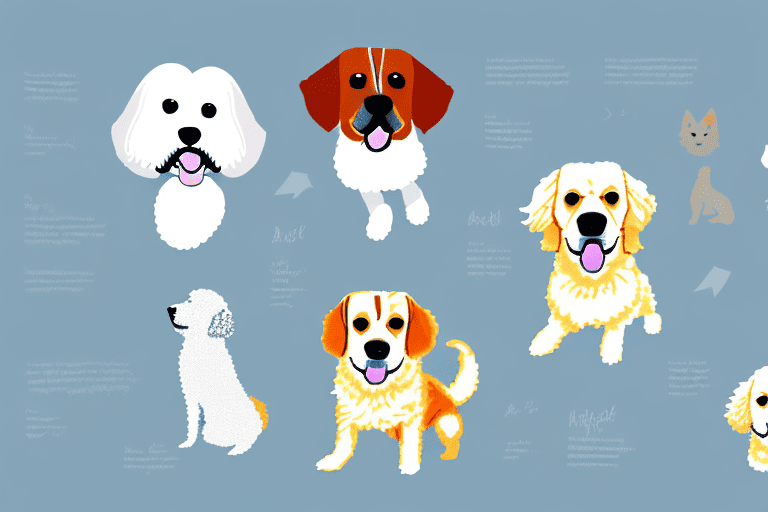 Several different breeds of dogs