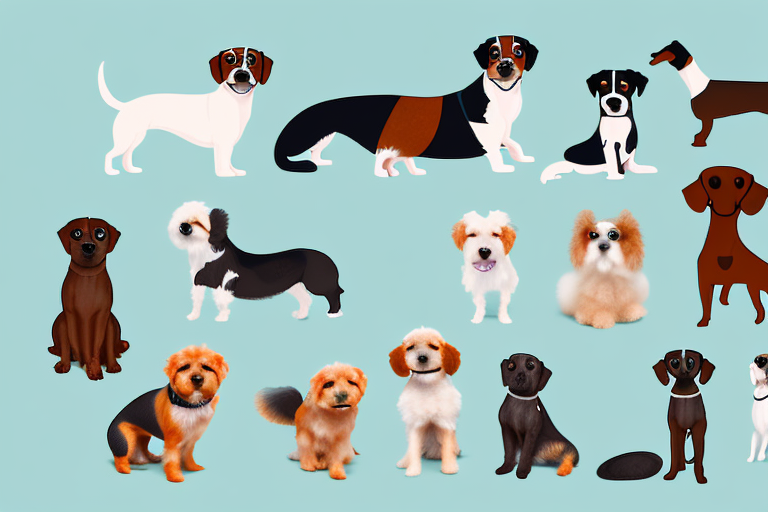 Several different types of small to medium-sized dogs