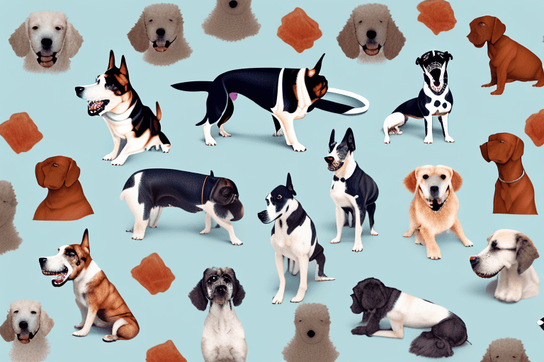 Several different types of dogs