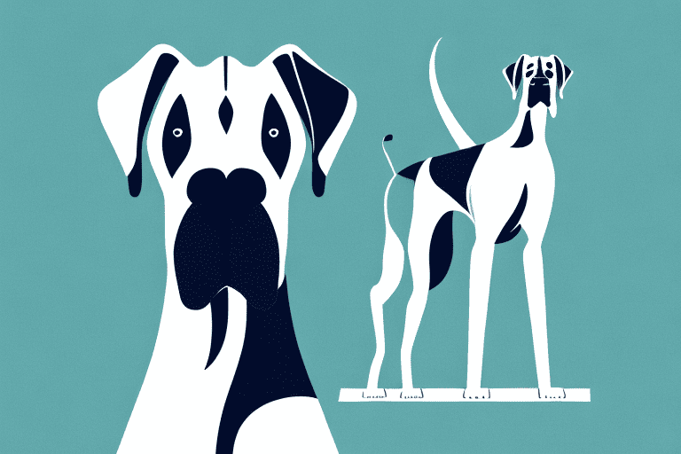 A great dane dog in a standing position