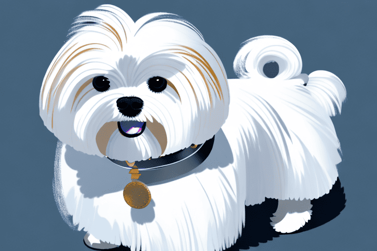 A purebred maltese dog