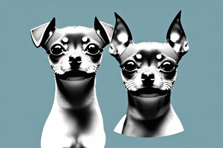 A min pin (miniature pinscher) dog showcasing its distinct features such as its small size