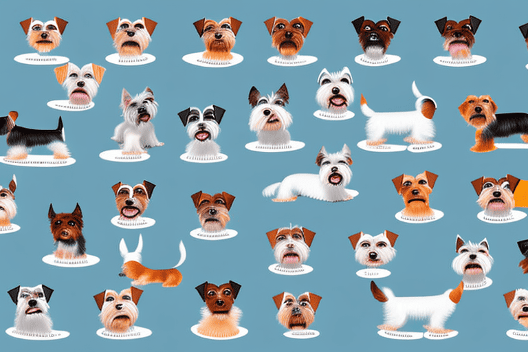 Several different types of terrier dogs