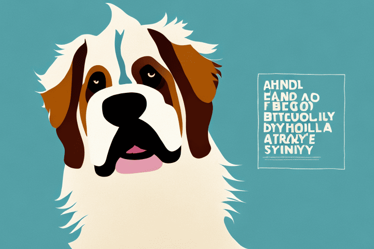 A dog that resembles a saint bernard