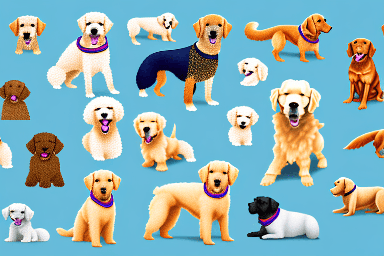 Various types of dogs like a labrador