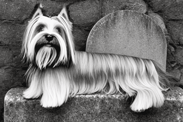 A small skye terrier dog