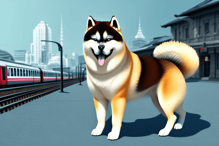 An akita dog