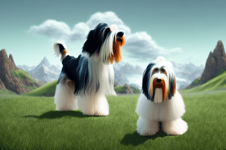 A bearded collie