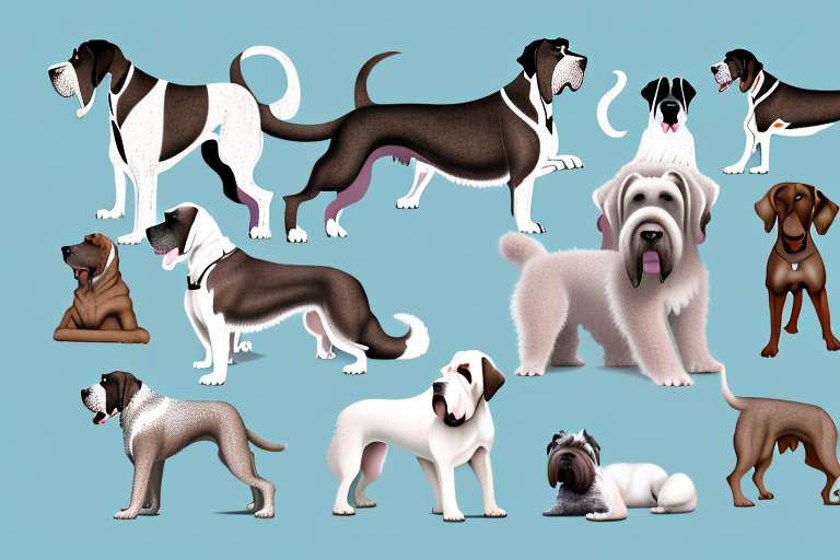 Several large dog breeds such as great danes