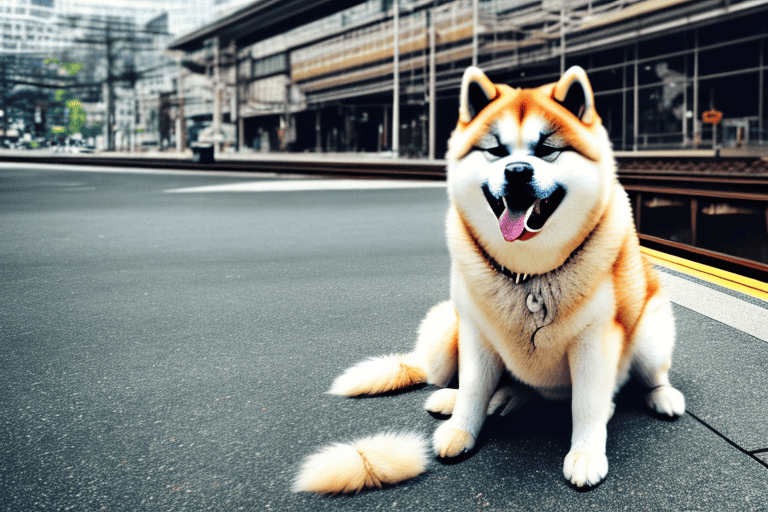 An akita dog