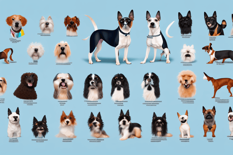 Several diverse dog breeds