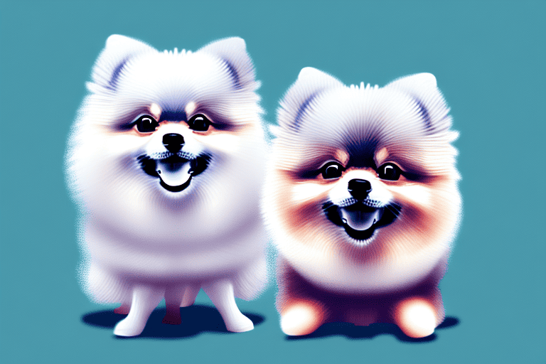 A small fluffy pomeranian dog