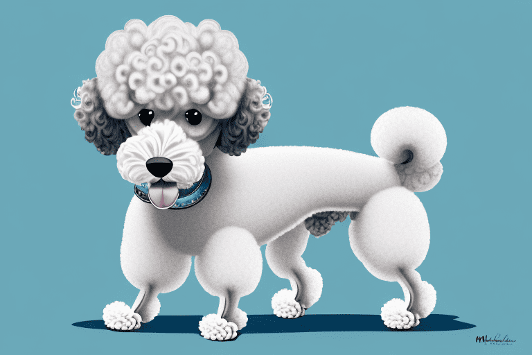 A playful poodle