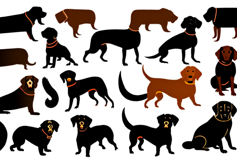 Several distinct types of black dogs