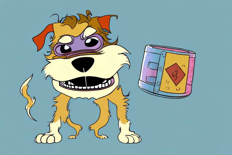 A cartoonish dog with scruffy fur