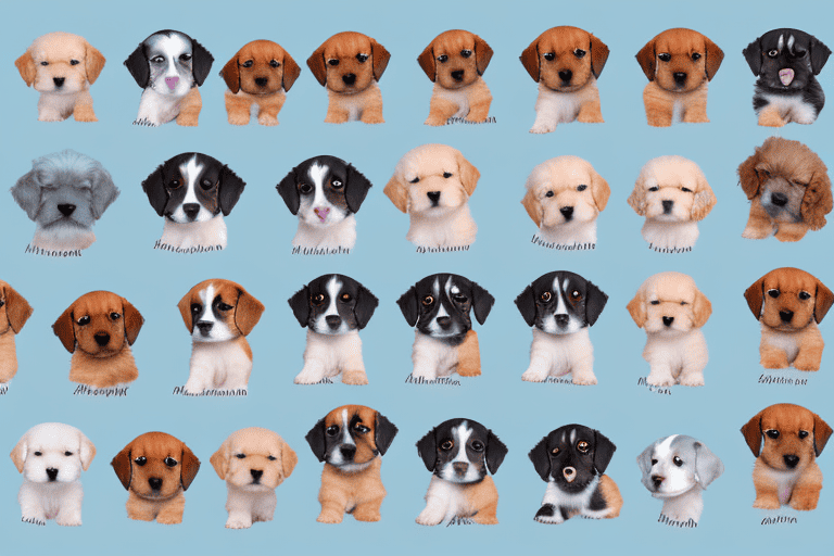 A variety of different puppy breeds