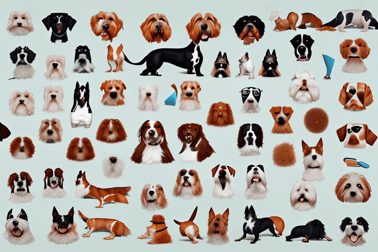 A variety of different dog breeds