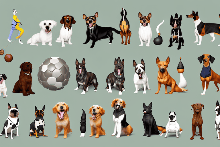 Various types of dogs in a homely setting